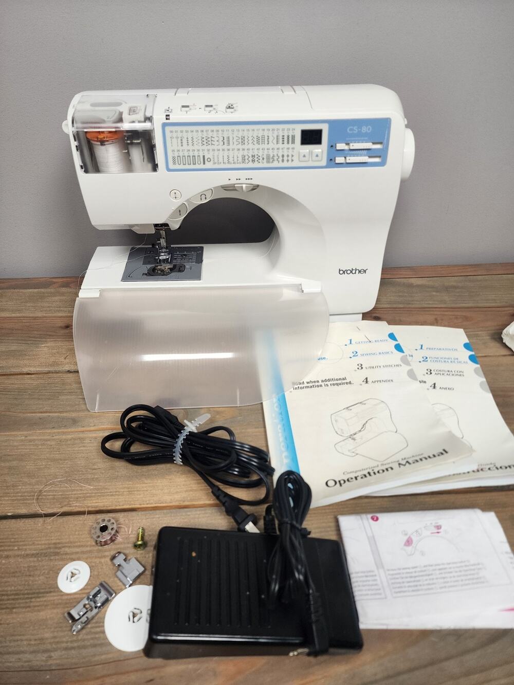 Brother CS-80 Sewing Machine W/ Power Cord And PEDAL